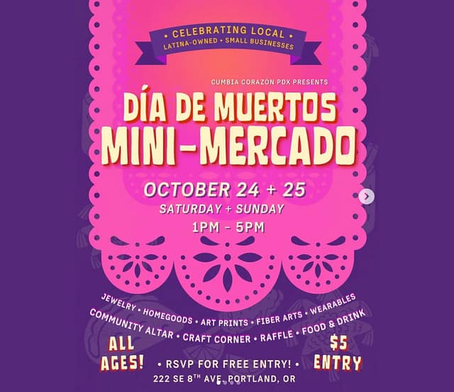 Día de Muertos Mini-Mercado at 222 SE 8th Ave. in Portland