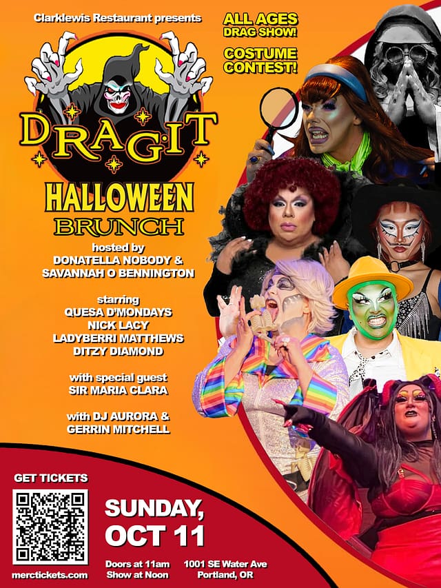 Drag it! Halloween Brunch at ClarkLewis in Portland