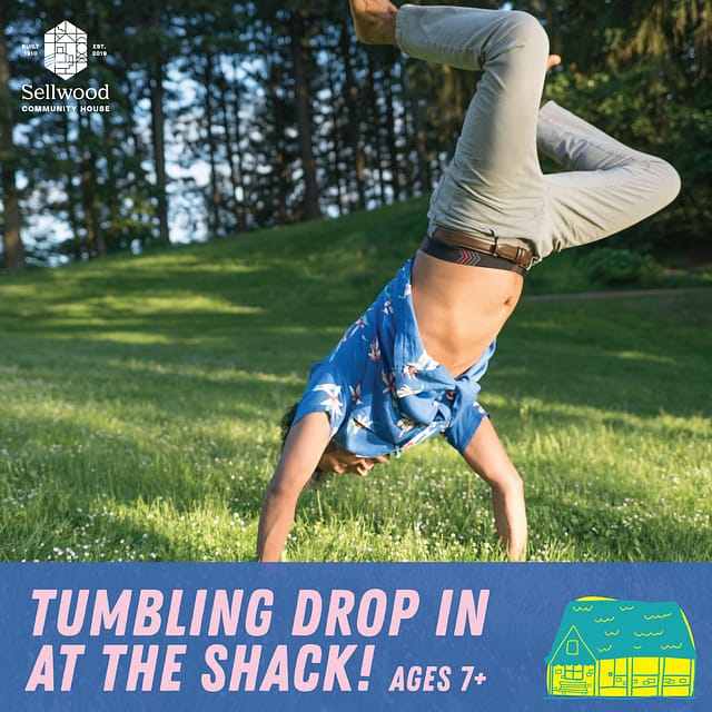 Drop in Tumbling for Big Kids at The Shack in Sellwood Park at The Shack at Sellwood Park in Portland