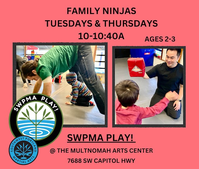 Family Ninjas @ SWPMA PLAY! in SW Multnomah Village at SWPMA PLAY! in Portland