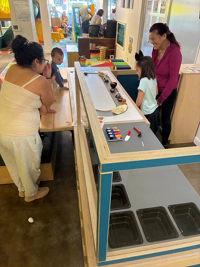 Revolving Sushi Restaurant Exhibit at The FLIP Children's Museum of Hillsboro in Portland