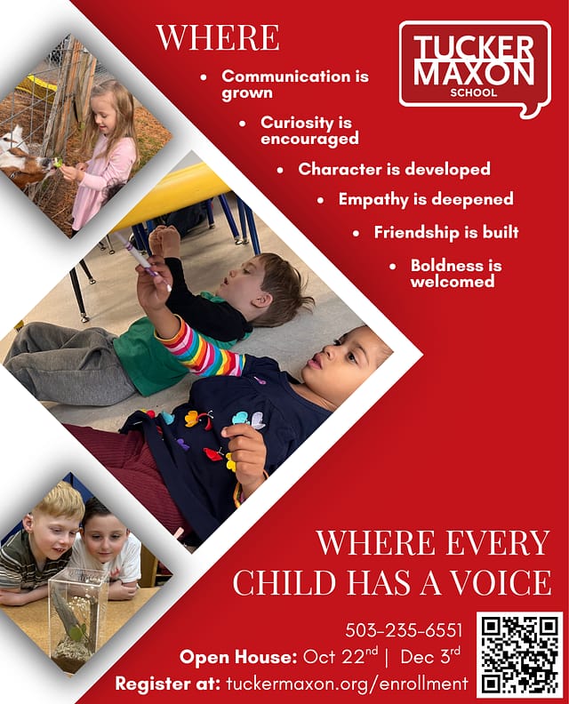 Tucker Maxon School Open House at Tucker Maxon in Portland