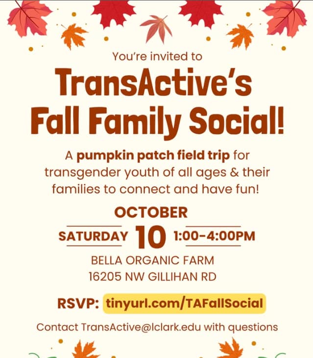 TransActive Fall Family Social at Bella Organic Farm in Portland