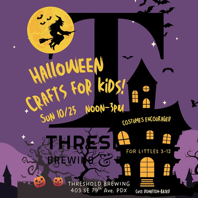 Halloween Crafts for Kids at Threshold Brewing at Threshold Brewing in Portland