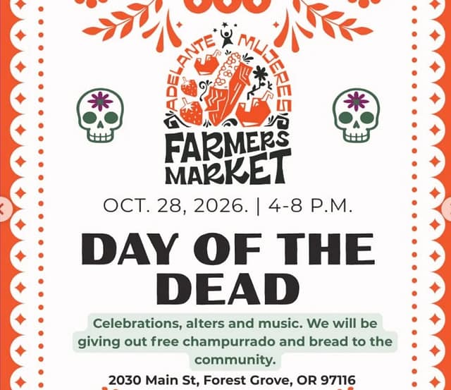 Day of the Dead Market with Adelante Mujeres at Forest Grove Farmers Market in Portland