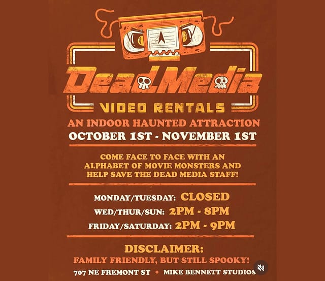 Mike Bennett's Haunted Dead Media Video Rentals at 707 NE Fremont St. in Portland
