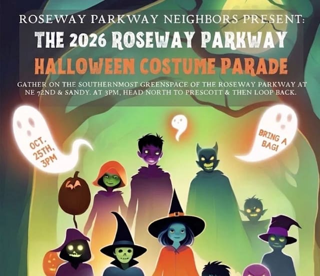 Roseway Parkway Costume Parade at NE 72nd Ave and Sandy Blvd in Portland