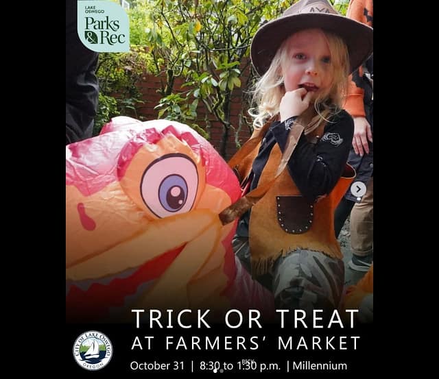 Trick-or-Treat at the Lake Oswego Farmers Market at Lake Oswego Farmers Market in Portland