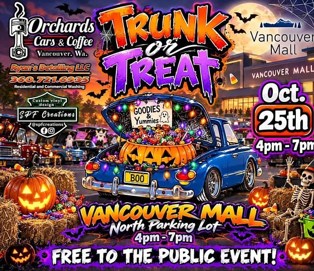Trunk-or-Treat at Vancouver Mall with Orchards Cars Coffee at Vancouver Mall North Parking Lot in Portland